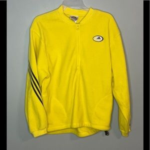 Vintage Adidas Yellow Half Zip Sport Pullover Size XL